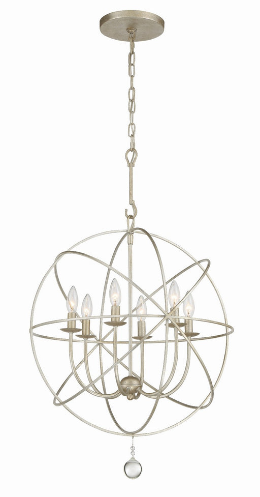Crystorama 9226-OS Solaris Six Light Chandelier Olde Silver Main Image.jpg