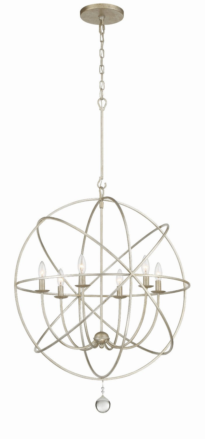 Crystorama 9228-OS Solaris Six Light Chandelier Olde Silver Main Image.jpg