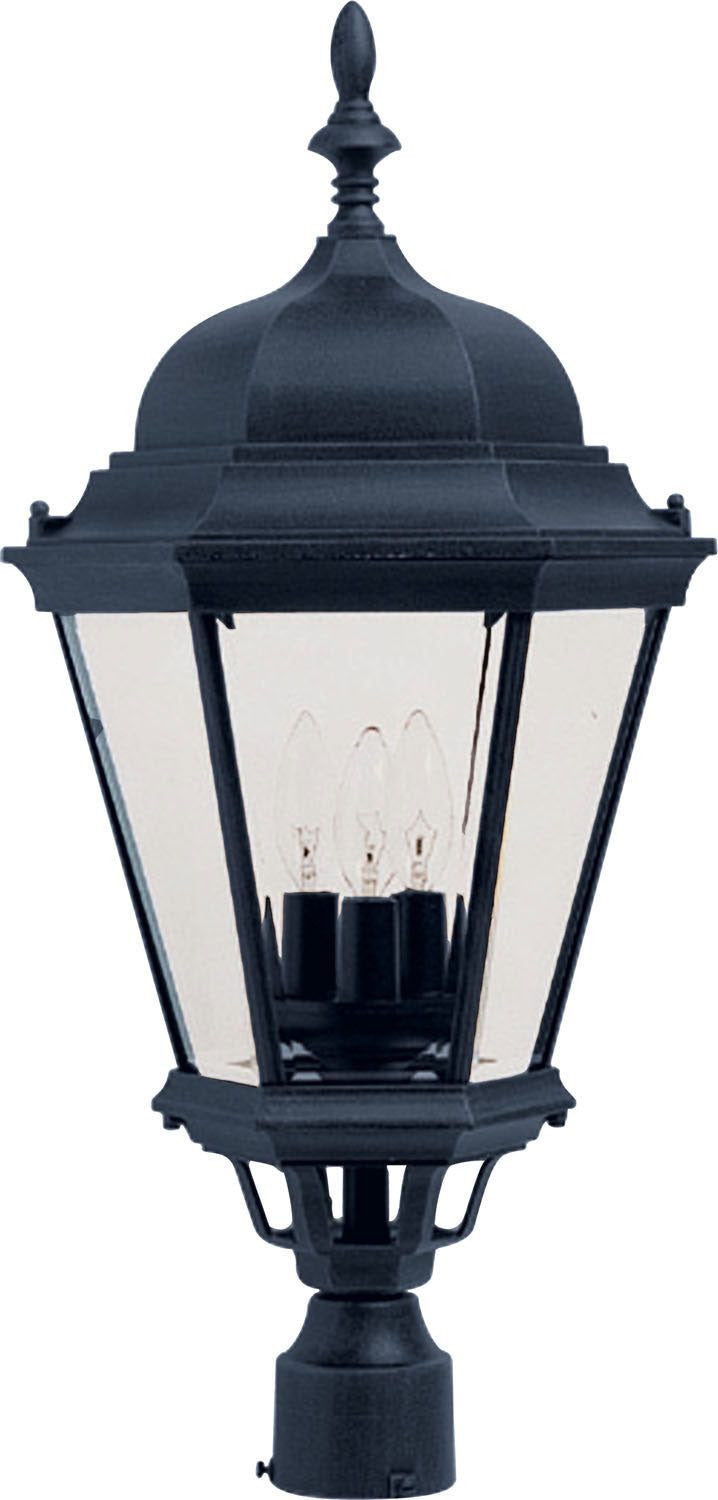 Maxim 1007BK Westlake Three Light Outdoor Pole/Post Lantern, Black Main Image.jpg