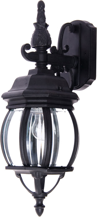 Maxim 1030BK Crown Hill One Light Outdoor Wall Lantern, Black Main Image.jpg