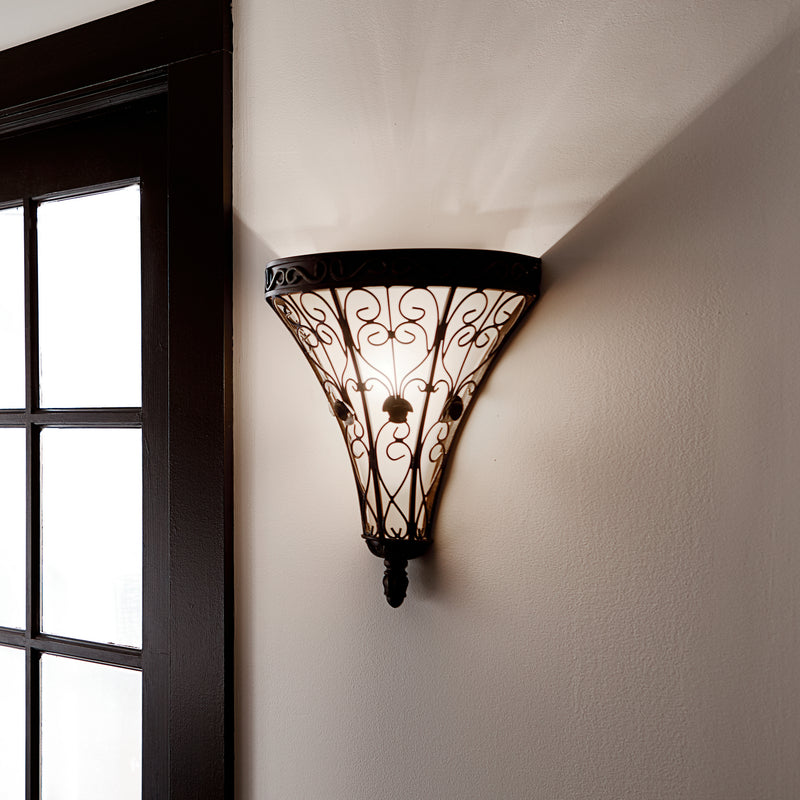 Kichler 45131TRZ One Light Wall Sconce, Terrene Bronze (4)