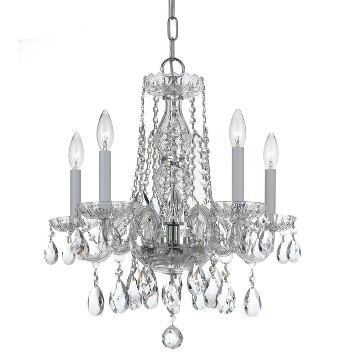 Crystorama 1061-CH-CL-MWP Traditional Crystal Five Light Mini Chandelier Polished Chrome Main Image.jpg
