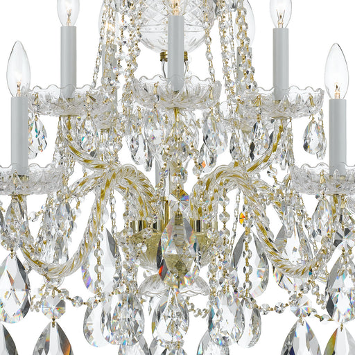 Crystorama 1110-PB-CL-MWP Traditional Crystal Ten Light Chandelier Polished Brass Alternate Image.jpg