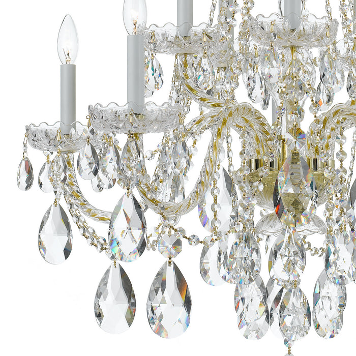 Crystorama 1110-PB-CL-S Traditional Crystal Ten Light Chandelier Polished Brass Alternate Image 2.jpg