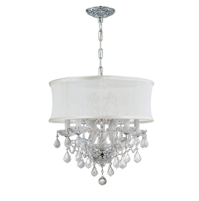 Crystorama 4415-CH-SMW-CLM Brentwood Six Light Mini Chandelier Polished Chrome Main Image.jpg