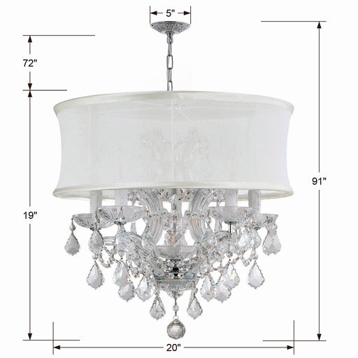 Crystorama 4415-CH-SMW-CLQ Brentwood Six Light Mini Chandelier Polished Chrome Alternate Image.jpg