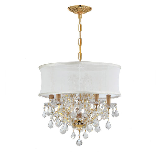 Crystorama 4415-GD-SMW-CLM Brentwood Six Light Chandelier Gold Main Image.jpg