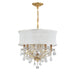 Crystorama 4415-GD-SMW-CLM Brentwood Six Light Chandelier Gold Main Image.jpg