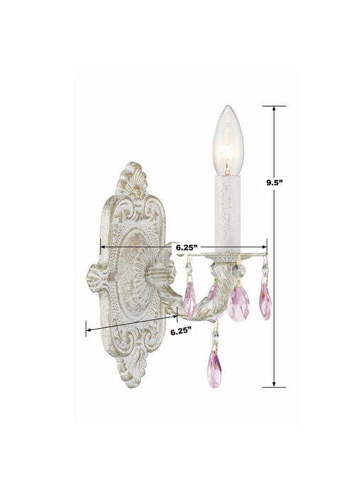 Crystorama 5021-AW-RO-MWP Paris Market One Light Wall Sconce Antique White Alternate Image 2.jpg