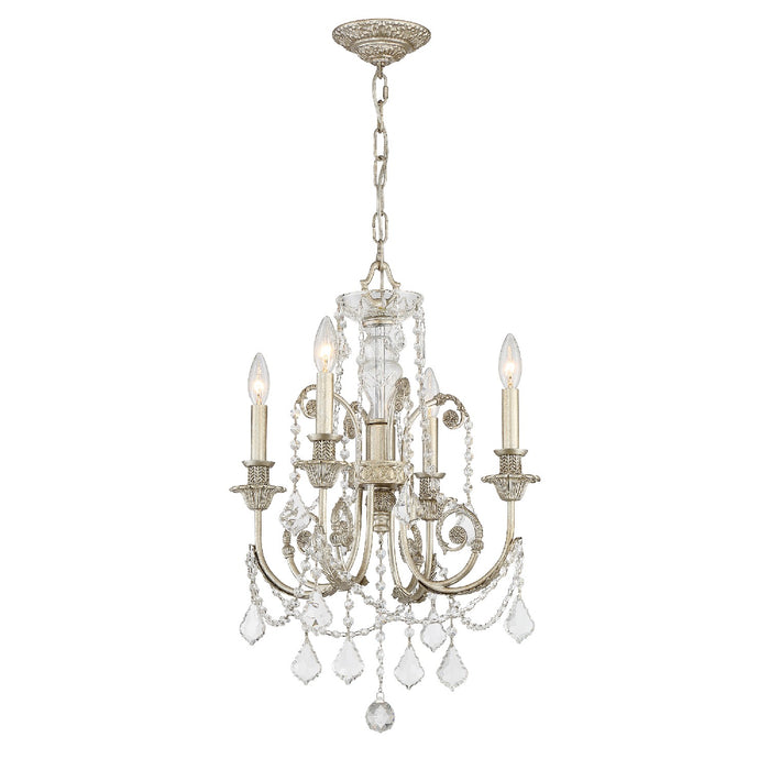 Crystorama 5114-OS-CL-MWP Regis Four Light Mini Chandelier Olde Silver Alternate Image.jpg
