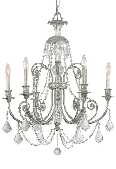 Crystorama 5116-OS-CL-MWP Regis Six Light Chandelier Olde Silver Main Image.jpg