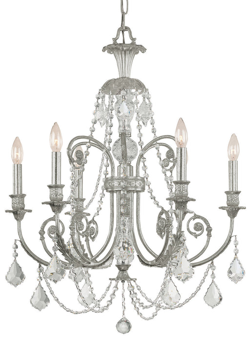 Crystorama 5116-OS-CL-MWP Regis Six Light Chandelier Olde Silver Main Image.jpg