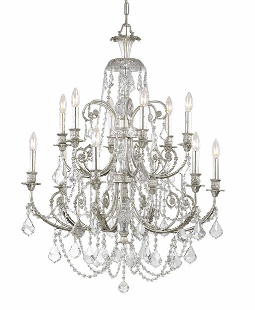 Crystorama 5119-OS-CL-MWP Regis 12 Light Chandelier Olde Silver Main Image.jpg