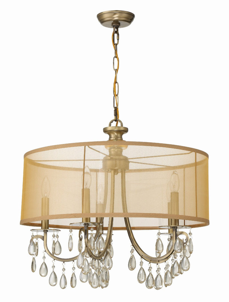 Crystorama 5625-AB Hampton Five Light Chandelier Antique Brass Alternate Image 4.jpg