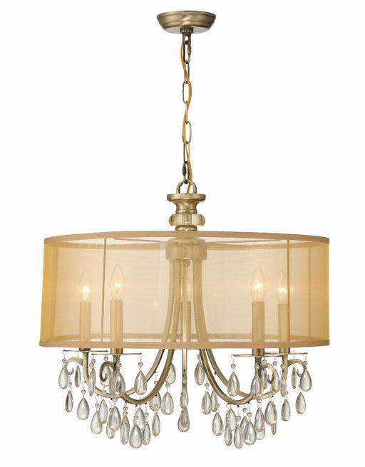 Crystorama 5625-AB Hampton Five Light Chandelier Antique Brass Main Image.jpg