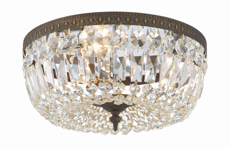 Crystorama 714-EB-CL-MWP Ceiling Mount Three Light Flush Mount English Bronze Main Image.jpg