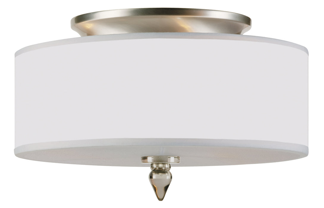 Crystorama 9503-SN Luxo Three Light Flush Mount Satin Nickel Main Image.jpg