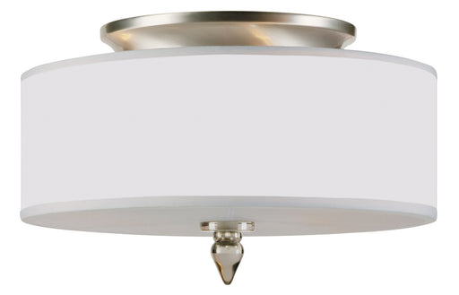 Crystorama 9503-SN Luxo Three Light Flush Mount Satin Nickel Main Image.jpg