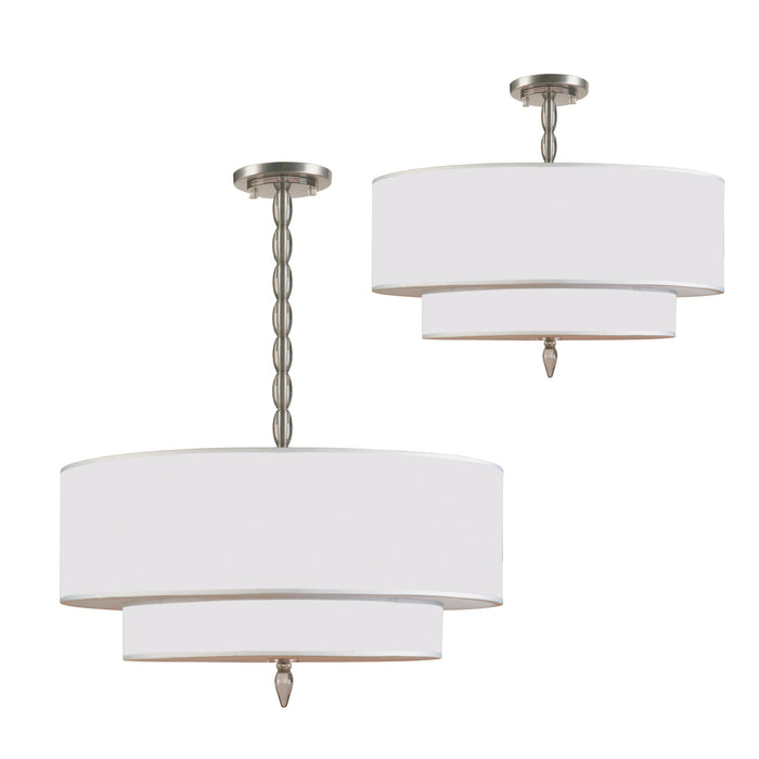 Crystorama 9507-SN Luxo Five Light Chandelier Satin Nickel Alternate Image.jpg