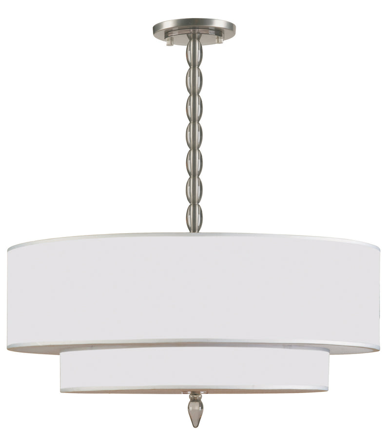 Crystorama 9507-SN Luxo Five Light Chandelier Satin Nickel Main Image.jpg