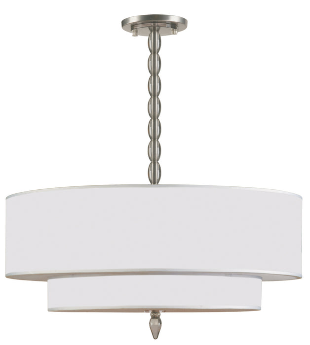 Crystorama 9507-SN Luxo Five Light Chandelier Satin Nickel Main Image.jpg