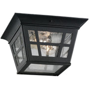 Generation Lighting 78131-12 Herrington Two Light Outdoor Flush Mount, Black Main Image.jpg