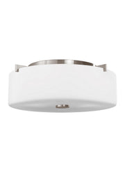 Generation Lighting FM313BS Sunset Drive Two Light Flush Mount, Brushed Steel Main Image.jpg