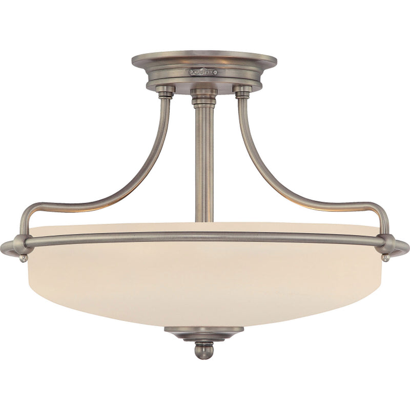 Quoizel GF1717AN Griffin Three Light Semi-Flush Mount, Antique Nickel Main Image.jpg