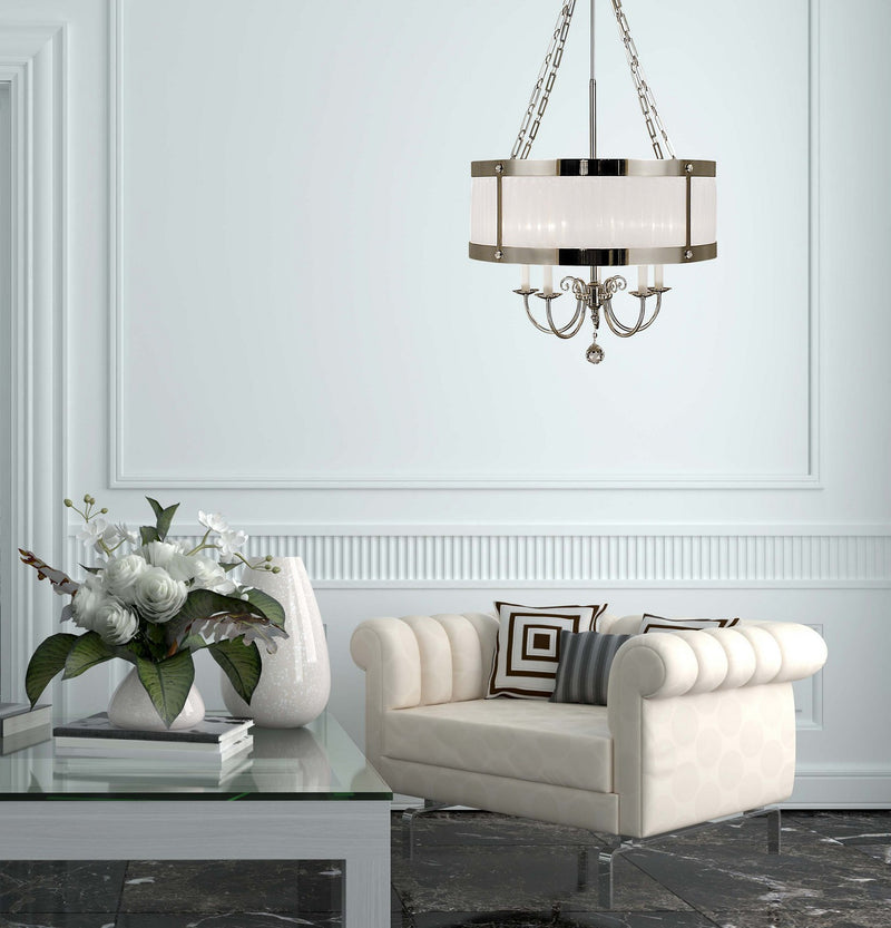Framburg 2175 PS Astor Five Light Chandelier, Polished Silver Alternate Image.jpg