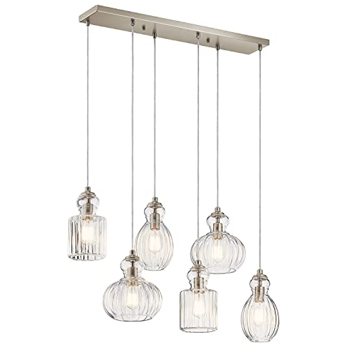 Kichler 43950NI Riviera Six Light Linear Chandelier, Brushed Nickel Alternate Image.jpg