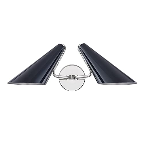 Mitzi H399102-PN/MBL Talia Two Light Wall Sconce, Polished Nickel/Midnight Blue Combo Alternate Image.jpg