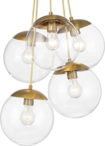 Minka-Lavery 2745-695 Auresa Five Light Pendant, Soft Brass Alternate Image.jpg