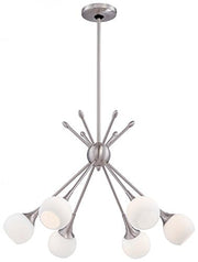 George Kovacs P1806-084 Pontil Six Light Chandelier, Brushed Nickel Alternate Image.jpg
