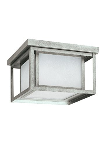 Generation Lighting 79039EN3-57 Hunnington Two Light Outdoor Flush Mount, Weathered Pewter Alternate Image.jpg