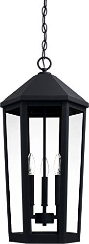 Capital Lighting 926933BK Ellsworth Three Light Outdoor Hanging Lantern, Black Alternate Image.jpg