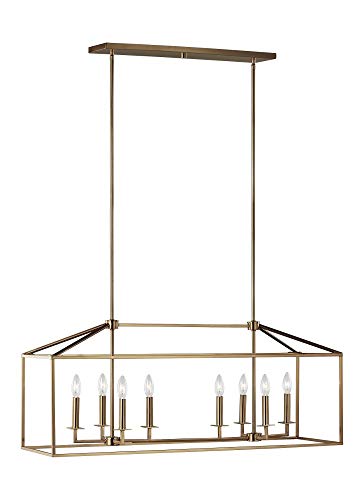 Generation Lighting 6615008-848 Perryton Eight Light Island Pendant, Satin Brass Alternate Image.jpg