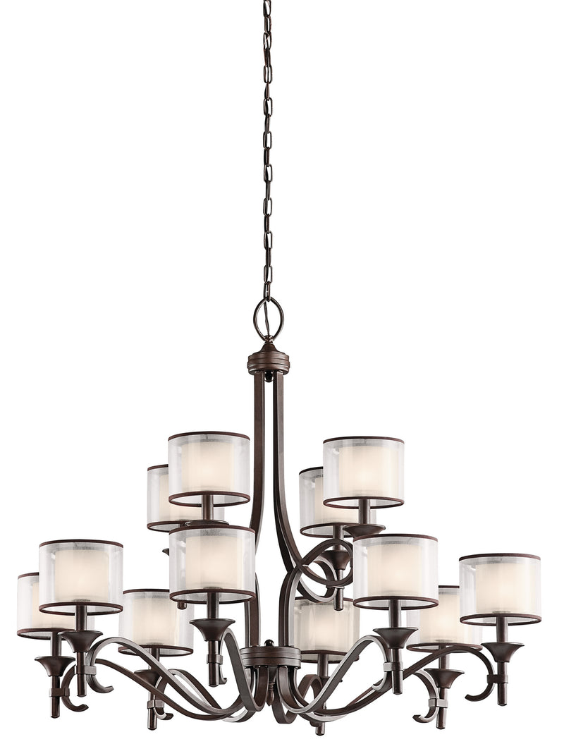 Kichler 42383MIZ 12 Light Chandelier, Mission Bronze