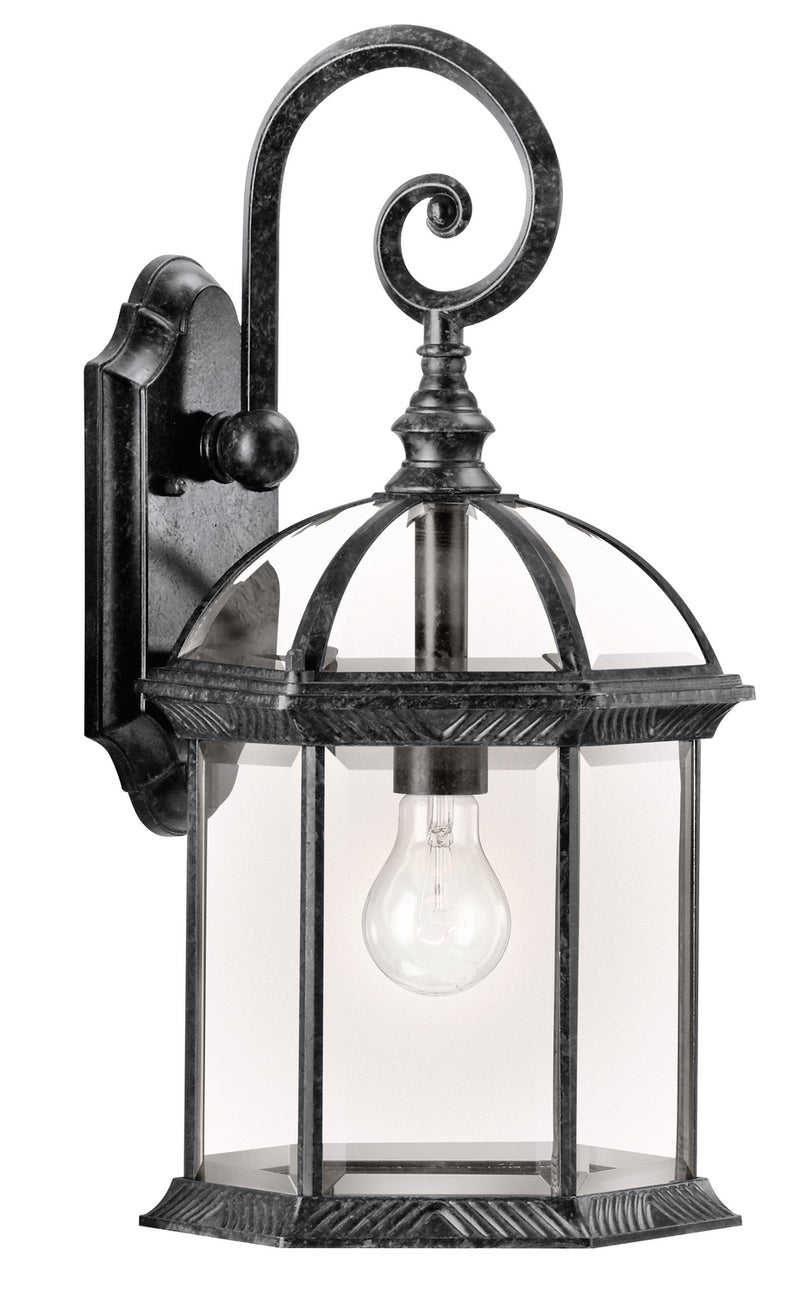 Kichler 49186BK One Light Outdoor Wall Mount, Black