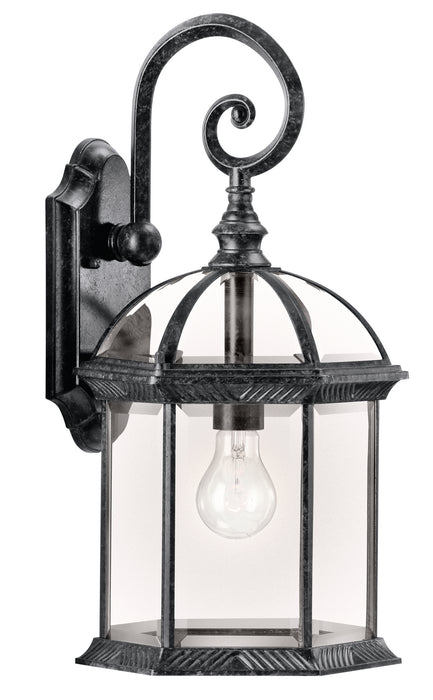 Kichler 49186BK Barrie One Light Outdoor Wall Mount, Black Main Image.jpg