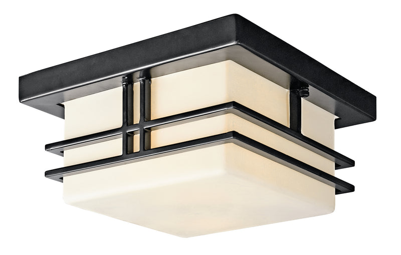 Kichler 49206BK Two Light Outdoor Ceiling Mount, Black