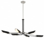 George Kovacs P1697-691 Turbine Six Light Island Pendant, Coal With Brushed Nickel Alternate Image 2.jpg