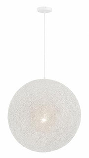 George Kovacs P5571-44B Entwined One Light Pendant, Matte White Alternate Image.jpg