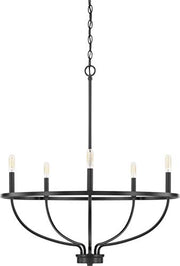 Capital Lighting 428551MB Greyson Five Light Chandelier, Matte Black Alternate Image.jpg