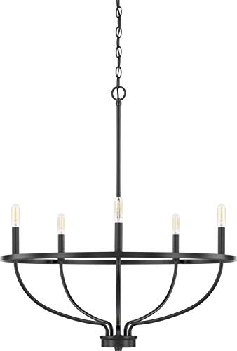 Capital Lighting 428551MB Greyson Five Light Chandelier, Matte Black Alternate Image.jpg