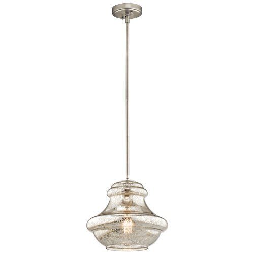 Kichler 42044NIMER Everly One Light Pendant, Brushed Nickel Alternate Image.jpg