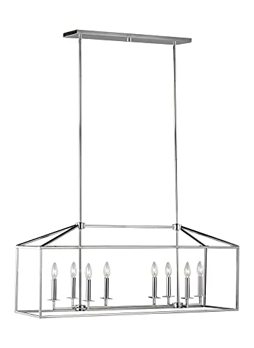 Generation Lighting 6615008EN-05 Perryton Eight Light Island Pendant, Chrome Alternate Image.jpg