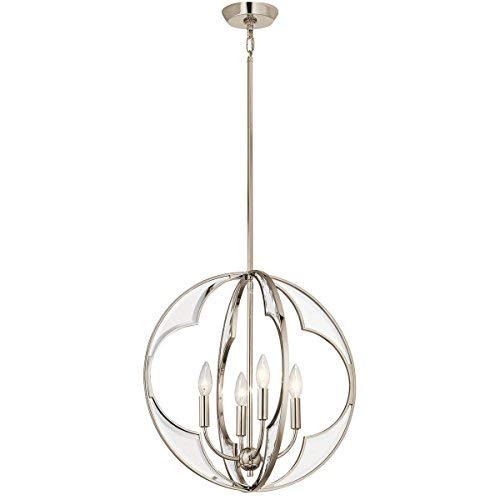 Kichler 43096PN Montavello Four Light Chandelier, Polished Nickel Alternate Image.jpg