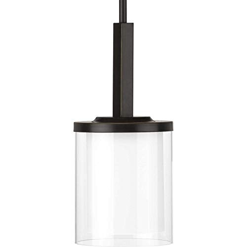 Progress P500192-020 Mast Collection One-Light Antique Bronze Clear Glass Coastal Mini-Pendant Light Alternate Image.jpg