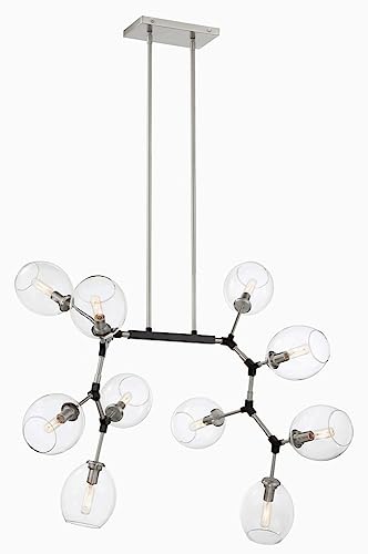 George Kovacs P1360-619 Nexpo LED Island Pendant, Brushed Nickel W/Black Accents Alternate Image.jpg