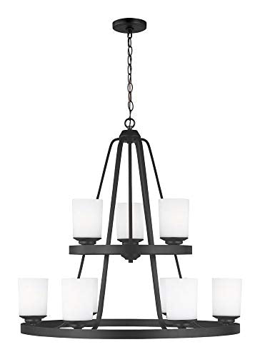 Generation Lighting 3130709-112 Kemal Nine Light Chandelier, Midnight Black Alternate Image.jpg